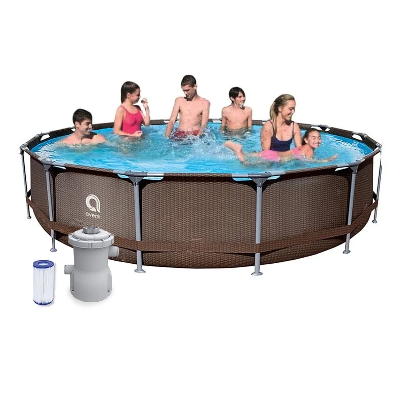 Piscina Estructural Redonda en T resistente de 4.27m x 0.84m Round Steel Frame Pool, CAP. 10.825 Litros; Marca Avenli