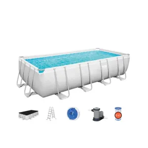 Piscina Estructural Armable Rectangular Power Steel 5.49m x 2.74m x 1.22m, CAP. 14.812 Litros; Marca Bestway