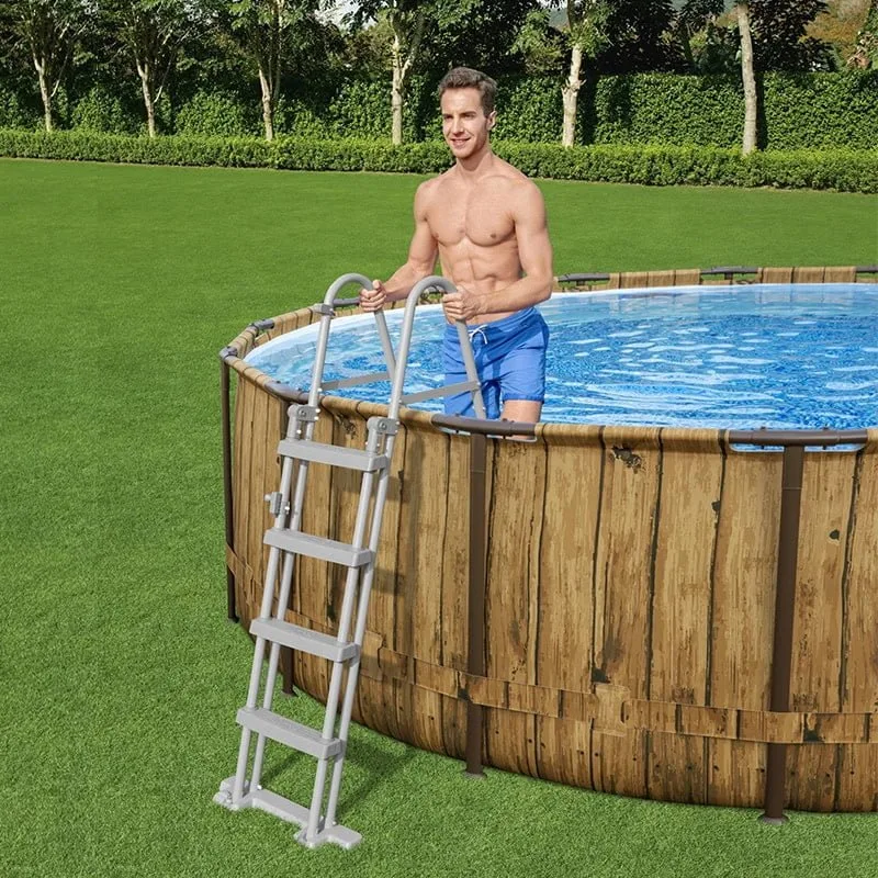 Piscina Estructural Armable Power Steel Swim Vista en Madera 4.88m x 1.22m, CAP. 19.480 Litros; Marca Bestway - Imagen 4