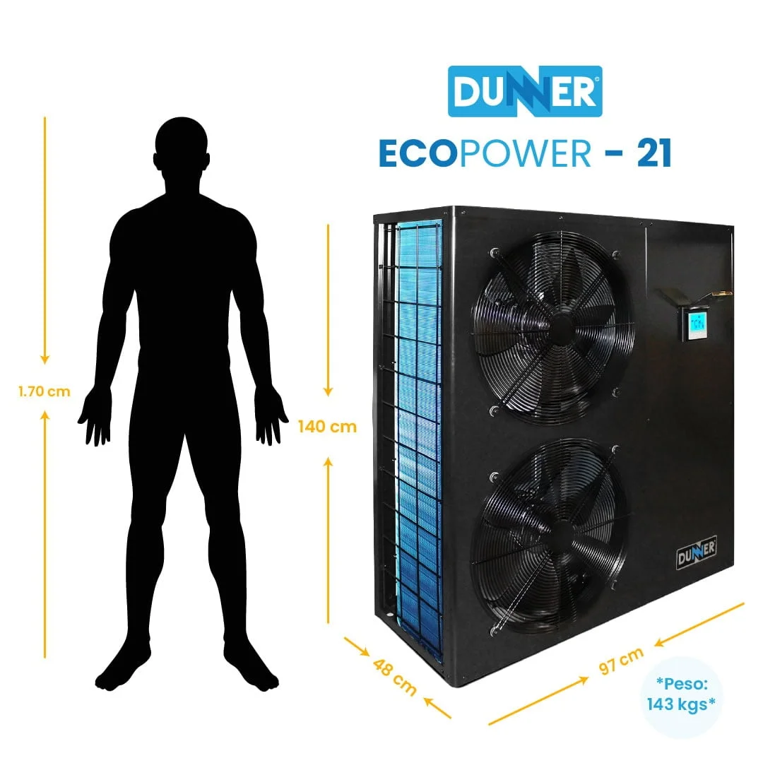 Bomba de Calor para Piscinas Dunner ECOPOWER-21 para Temperado de Piscinas de hasta 100 M3 - <strong>INCLUYE INSTALACIÓN</strong> - Imagen 6