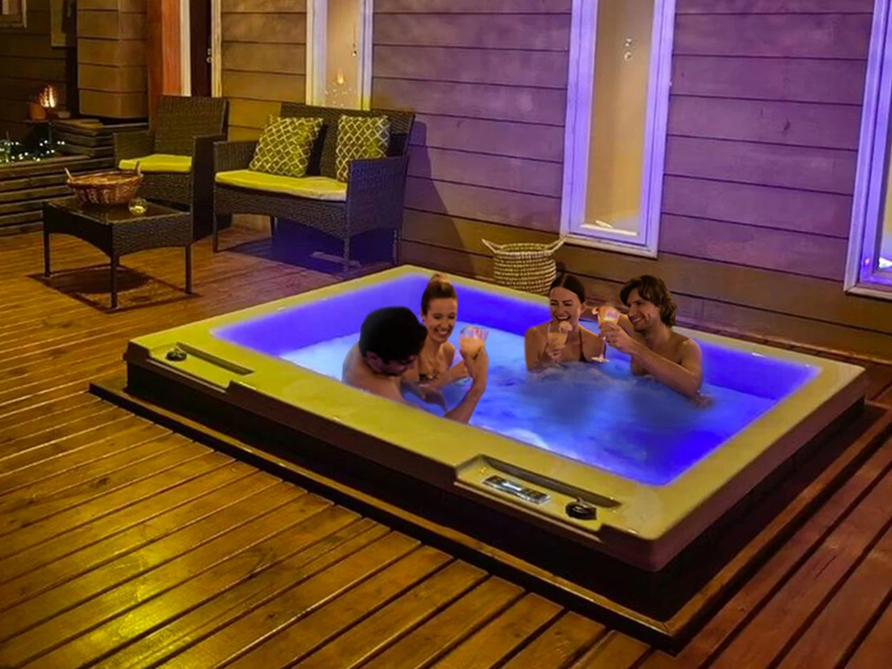 Spa Epower 28 190cm x 160cm x 84cm, para 4 personas - Imagen 3