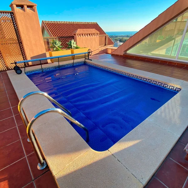 Manta Térmica para Piscina Premium EcoBubble 500 Micras Blue (Dunner) de 15 X 6 MTS - Imagen 3