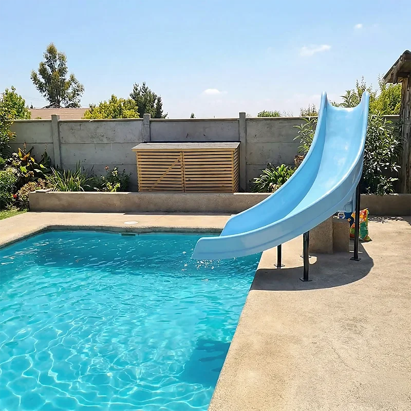 Resbalín Tobogan Curvo con Escalera Celeste - Imagen 3