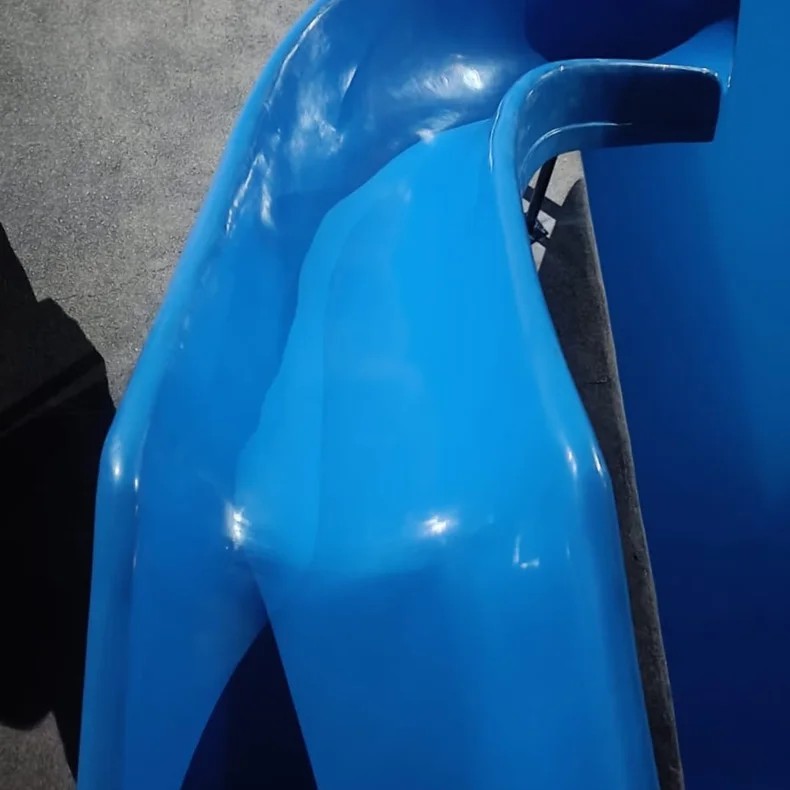 Resbalín Tobogan Curvo con Escalera Azulino - Imagen 4