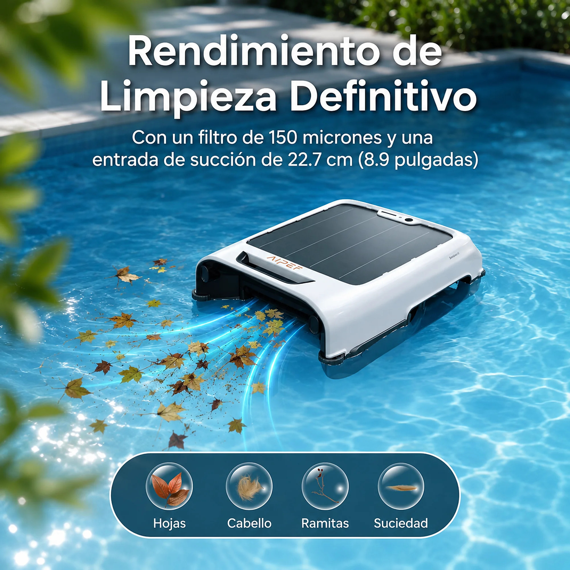 Robot de Superfice Inalámbrico Solar Aiper EcoSurfer M2 – <b>Versión 2026</b> - Imagen 11