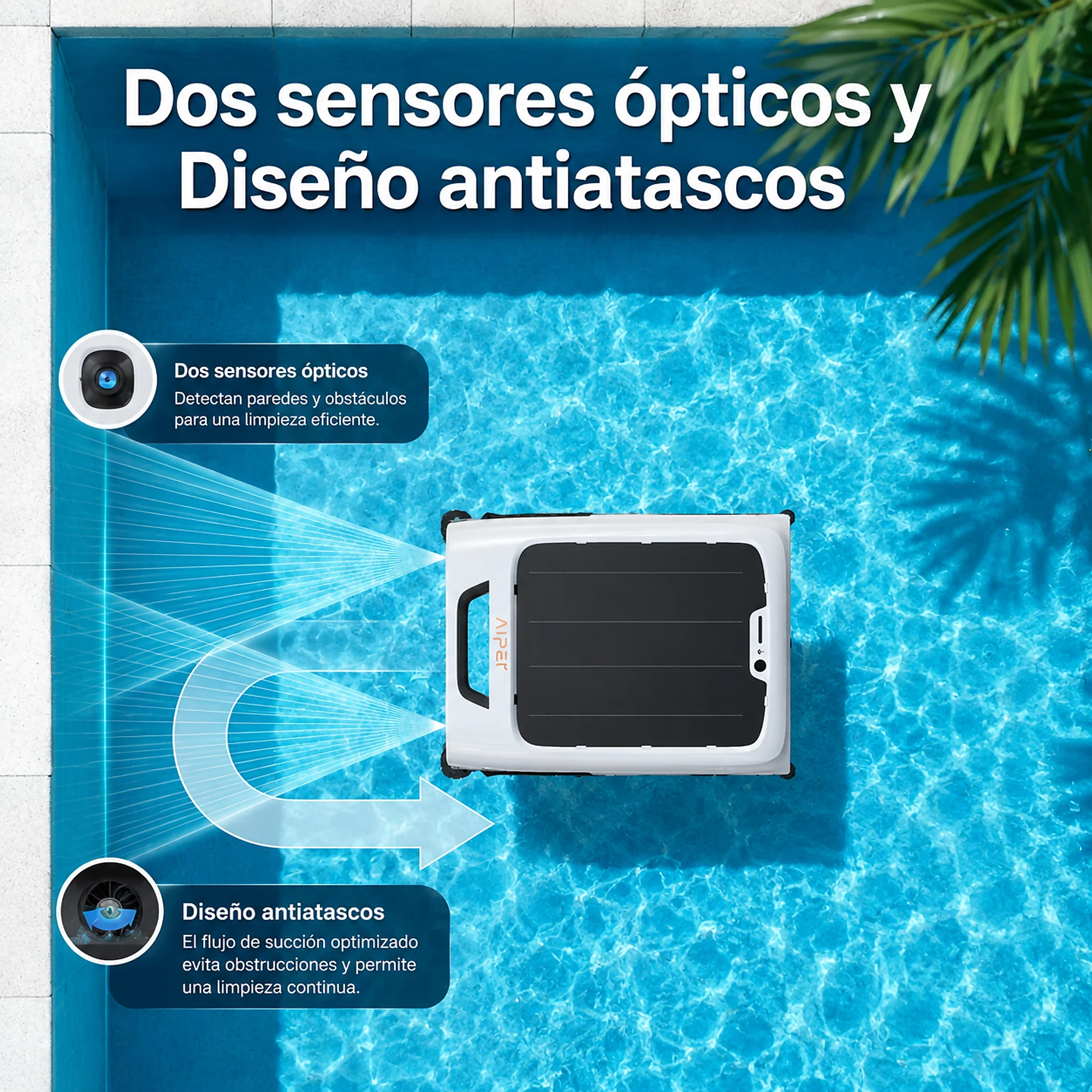 Robot de Superfice Inalámbrico Solar Aiper EcoSurfer M2 – <b>Versión 2026</b> - Imagen 12