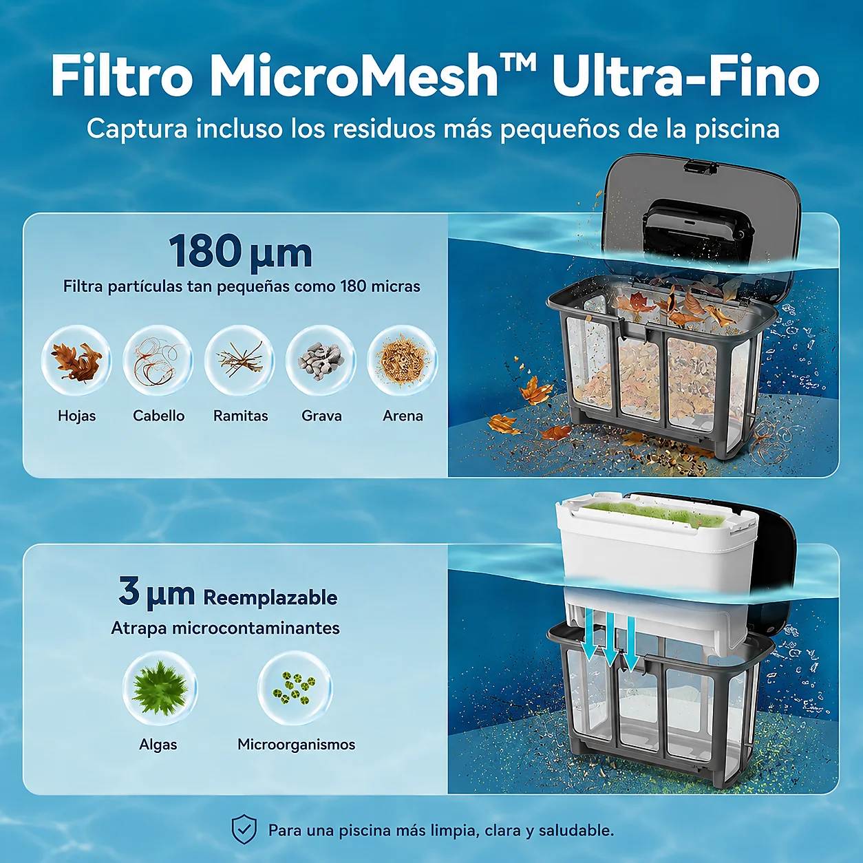 Robot Limpiafondo Inalámbrico Aiper Scuba N1600 – <b>Versión 2026</b> - Imagen 10