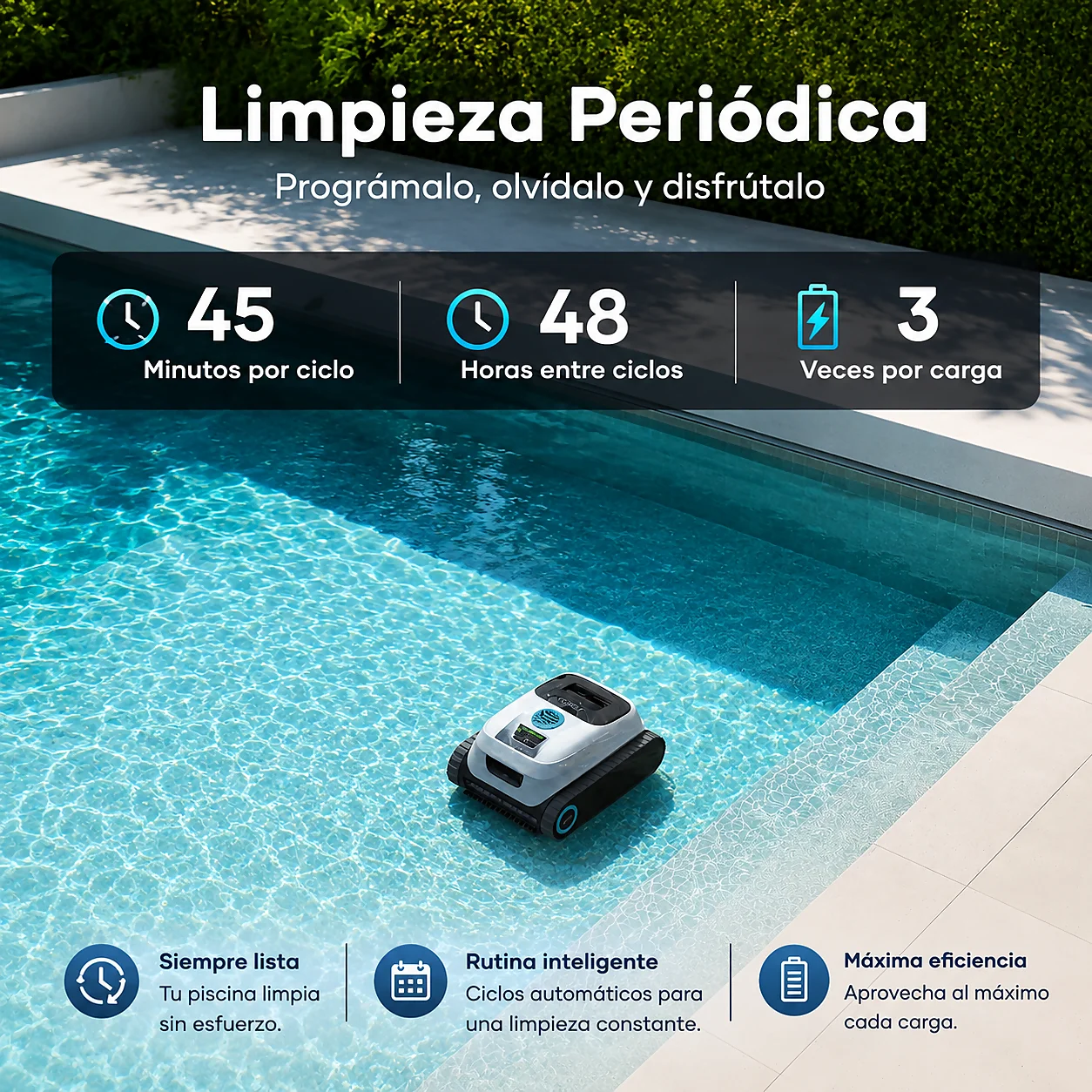 Robot Limpiafondo Inalámbrico Aiper Scuba N1600 – <b>Versión 2026</b> - Imagen 11