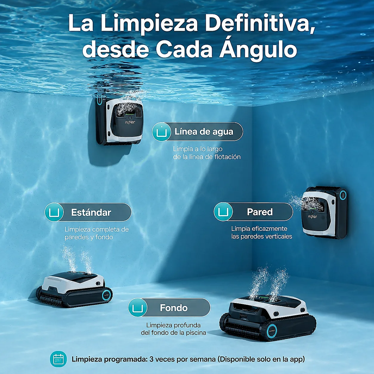 Robot Limpiafondo Inalámbrico Aiper Scuba N1 Max – <b>Versión 2026</b> - Imagen 14
